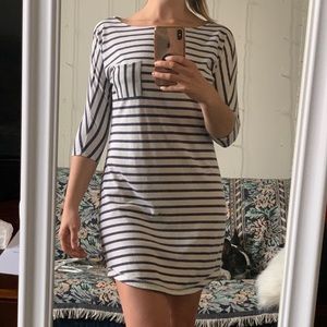 Stripped shirt dress